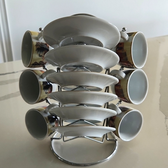 NWT Casa Elite espresso cup set with stand - Picture 2 of 5